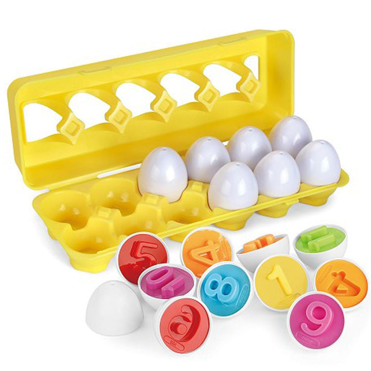 Undervisande äggpack pussel med olika mönster