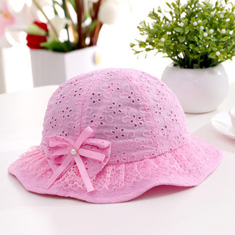 rosa Sommarhatt för flickor